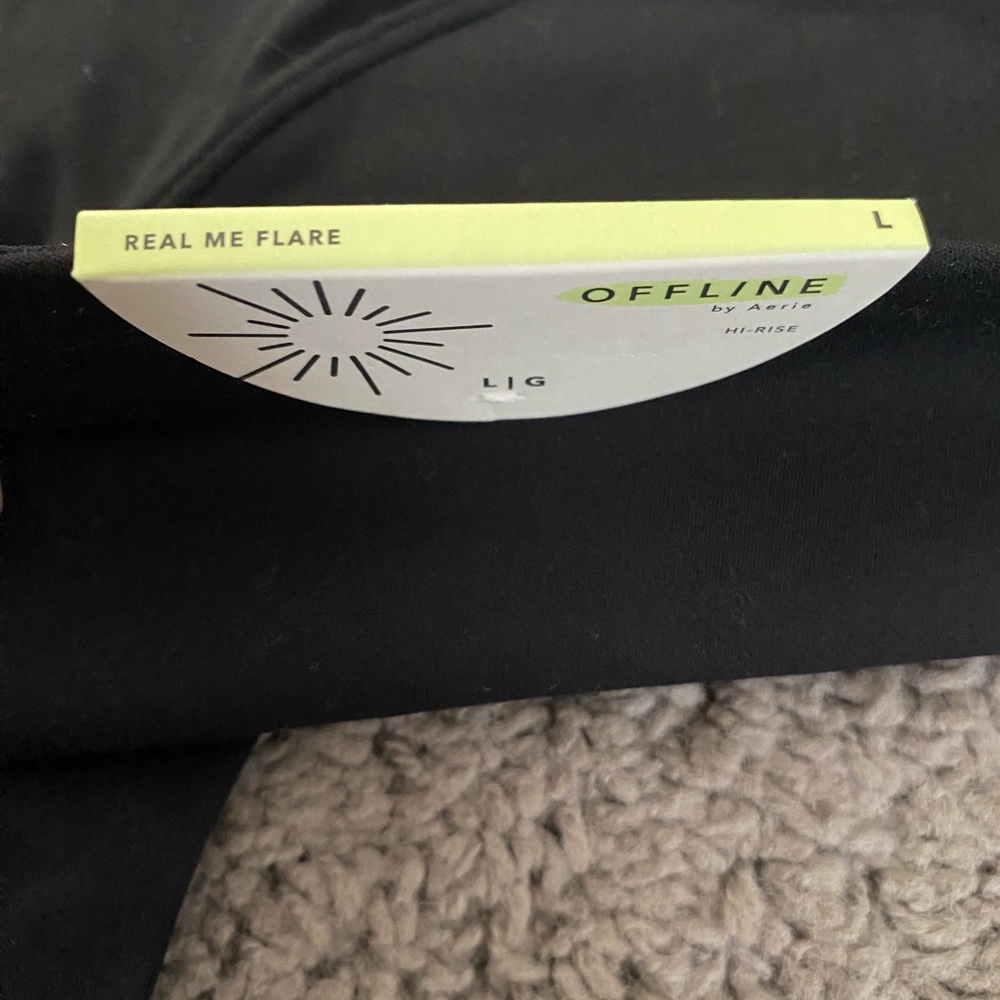 Aerie Black Crossover Flare Leggings - Picture 6 of 7